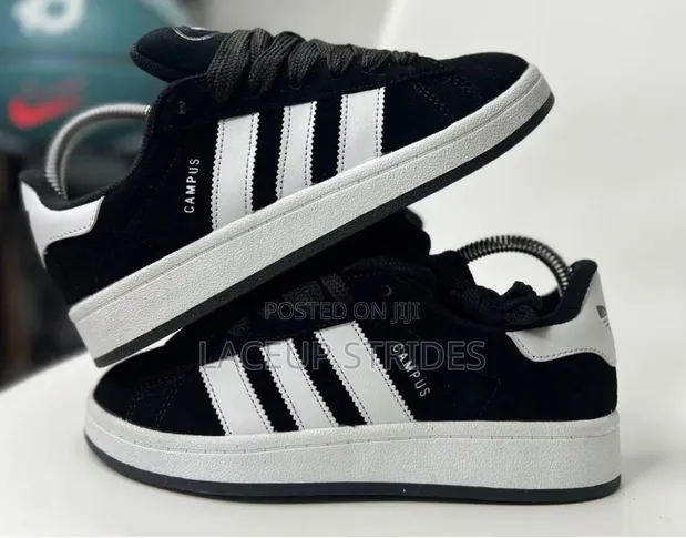 Adidas Campus Black & White Suede Sneakers - 1