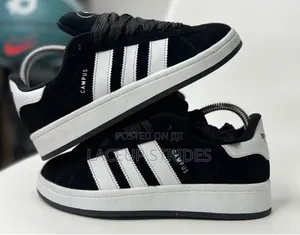 Adidas Campus Black & White Suede Sneakers