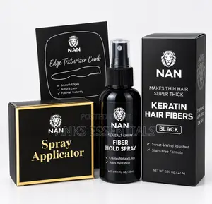 NAN Hair Fibers Black - Natural Hair Thickening
