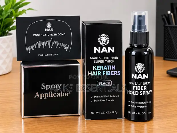 NAN Black Hair Fibers Styling Combo - 1