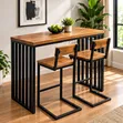Royal Comfort Steel Frame Bar & Stool Dining Set (2-Seater) - 1