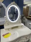 Luxury Royal Dressing Table with Mirror & Stool - White - 2