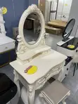 Luxury Royal Dressing Table with Mirror & Stool - White - 4