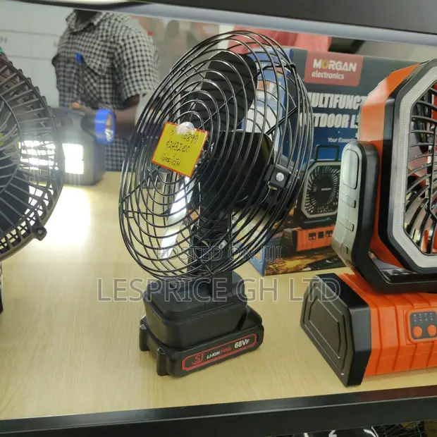 Heavy Duty Rechargeable Desk Fan - Cordless & Portable - 1