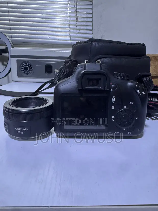 Used Canon 4000D with 55mm Prime Lens and Promate Bag - 1