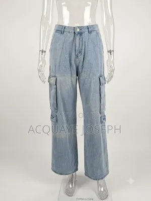 Men's Baggy Jeans with Side Pockets