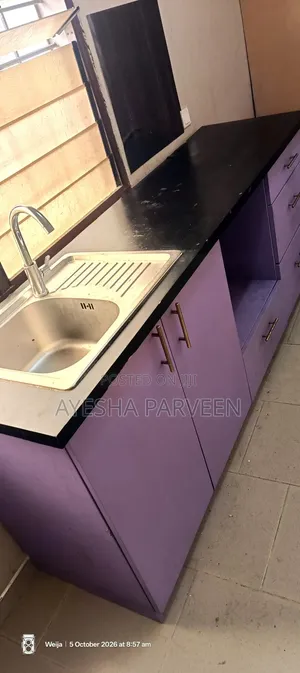 Kitchen Cabinet with Sink and Wall Cupboards