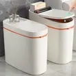 Covered Press-Type Trash Can/Bin - 3