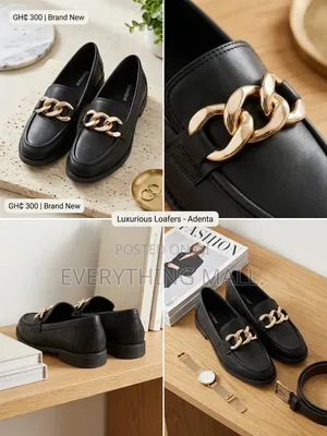 Brand New Graceland Black Chain Loafers (Size 40 Unisex)