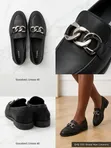 Brand New Graceland Black Chain Loafers (Size 40 Unisex) - 4