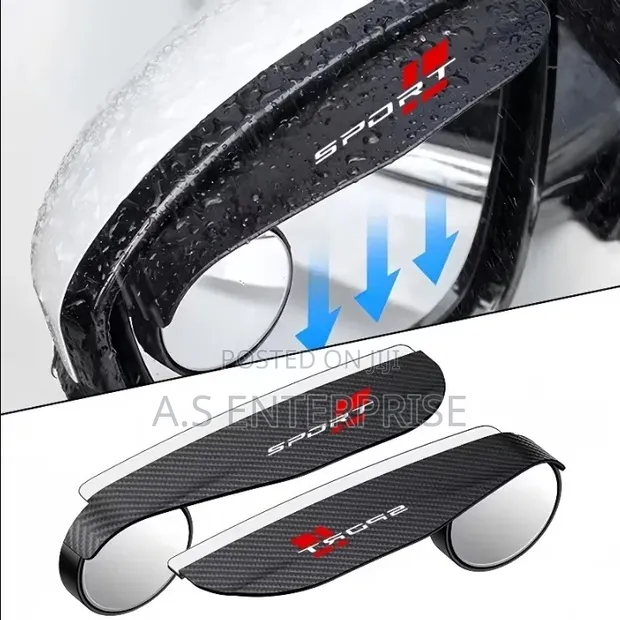 2-in-1 Car Rearview Mirror Rain Eyebrow Visor - 1