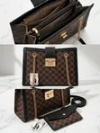 Brand New Sophilin Luxury Checkerboard Handbag + Free Wallet Pouch - 3
