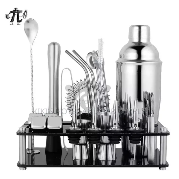 23pcs Cocktail Set with Acrylic Base & Cobbler Shaker - 1