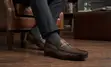 Men's Premium Clarks Leather Loafers - Brown - 3