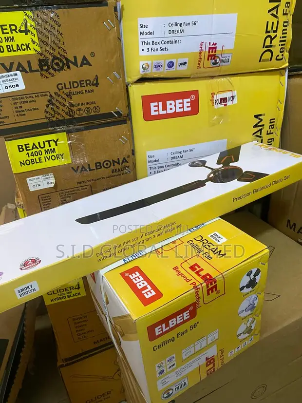 Elbee 56'' Ceiling Fan - Smoky Brown - 1