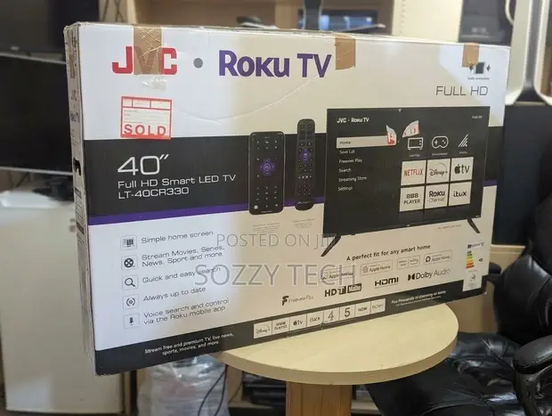 JVC 40-Inch Full HD LED Smart TV (Roku) - 1