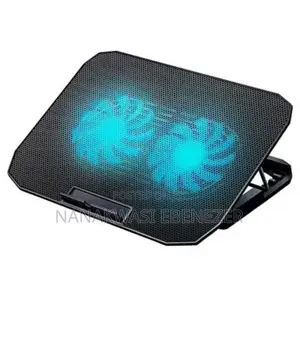 Dual-Fan Laptop Cooling Pad with Adjustable Stand