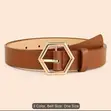 Women's PU Faux Leather Belts (Black & Brown) with Hole Punch - 4