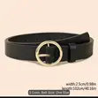 Women's PU Faux Leather Belts (Black & Brown) with Hole Punch - 5