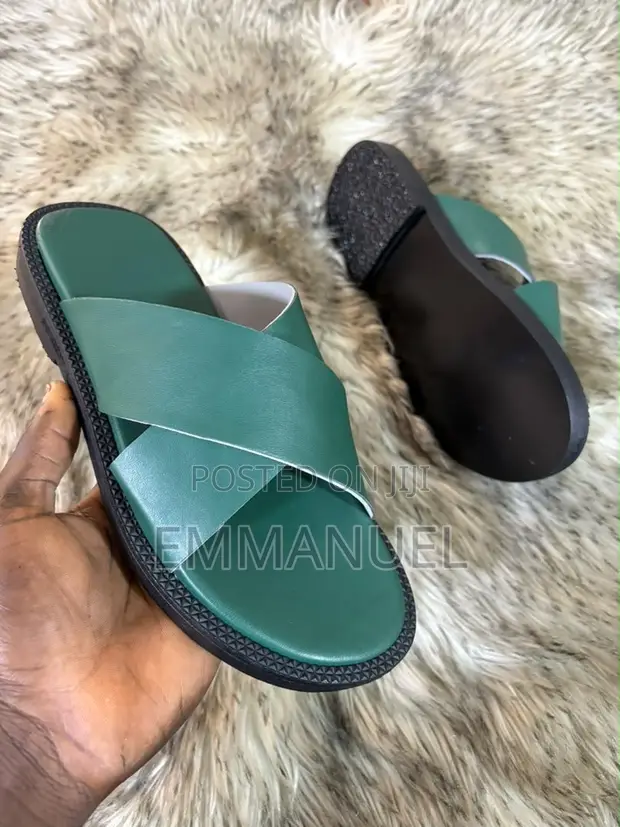 Ghana Made Leather Slippers - 1