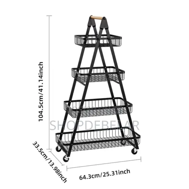 3-Tier Multipurpose Kitchen Trolley - 1