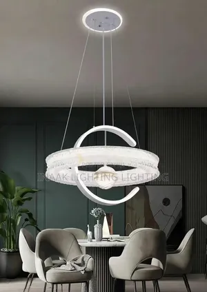 Modern Luxury C-Shaped Crystal Ring Chandelier