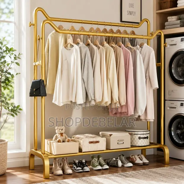 Gold Plated Clothes Rack/Hanger - 1