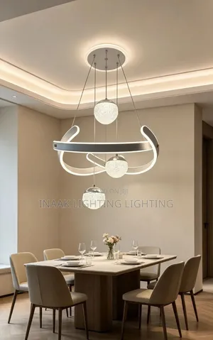 Twisted Ring Chandelier with 3 Cracked Crystal Ball Pendants