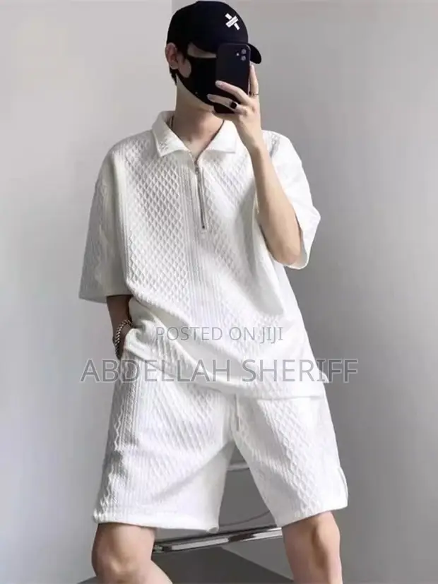 Men's Casual Short Sleeve Top & Shorts Set - 1