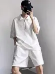 Men's Casual Short Sleeve Top & Shorts Set - 1