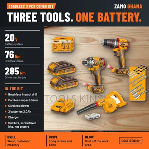 INGCO 20V Cordless Impact Drill, Driver & Blower Combo Kit