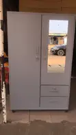 Two Doors Wardrobe with Mirror & Drawers - 4