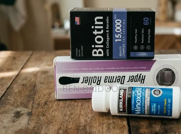 Kirkland Minoxidil, Derma Roller & Biotin Combo - 1