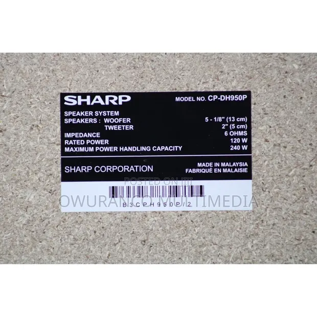 Sharp CD-BH950 240W 5-CD Bluetooth Sound System - 1
