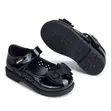 Conoli Glossy Bow Mary Jane Shoes for Girls - Black - 4