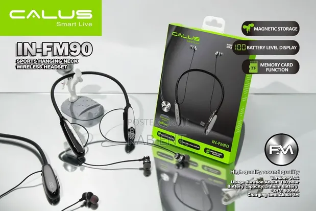 Calus N-FM80 Smart Live Neckband with FM Radio - 1