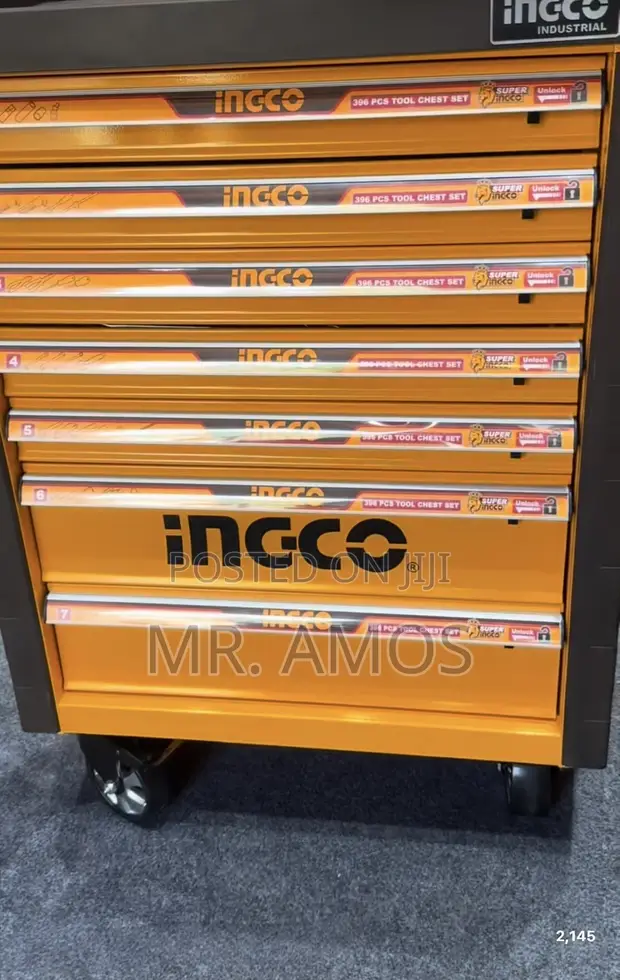 Ingco 396-Piece Professional Tool Chest Set with 850Nm Impact Wrench - 1
