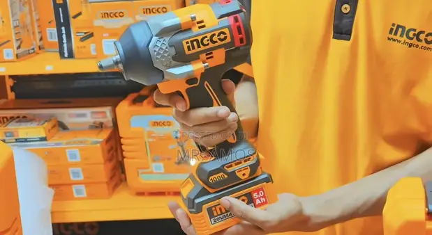 INGCO 20V 1000Nm Cordless Impact Wrench with 2x 5.0Ah Batteries - 1