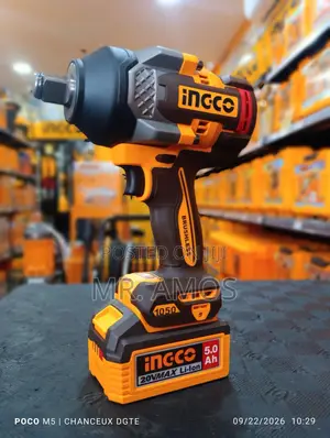 INGCO 1050Nm Cordless Impact Wrench (20V, 3/4" Drive)