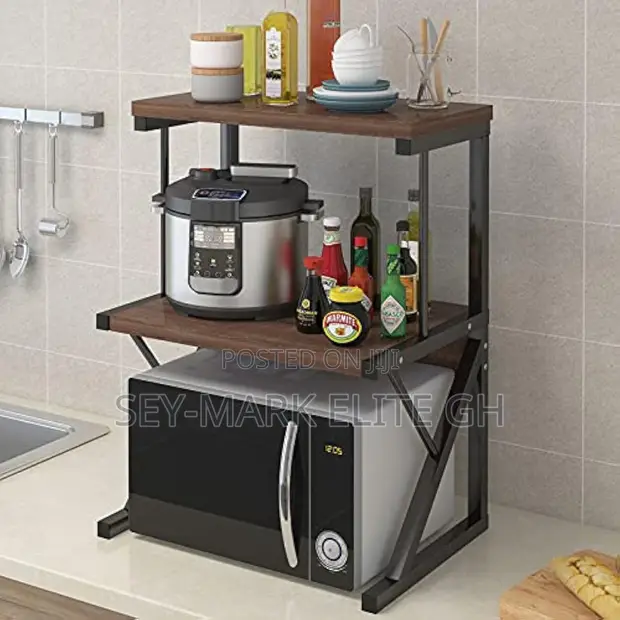2-Tier Wooden Microwave Stand/Shelf - 1