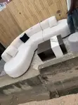 Neatly Used Foreign Curve L-Shape Sofa - 2