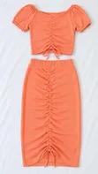Shein Orange Sleek Chic Women's Clothing - 1