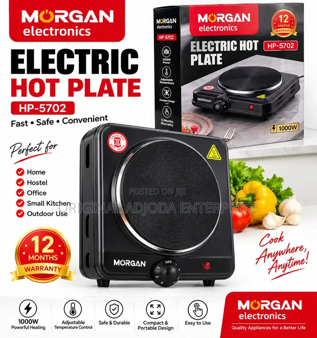 Morgan Electric Hot Plate - HP-5702 - 1