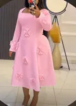 Peach Coloured Dress - Styled Lady - 1