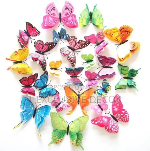Butterfly LED & Stickers - Wall Decor - 1