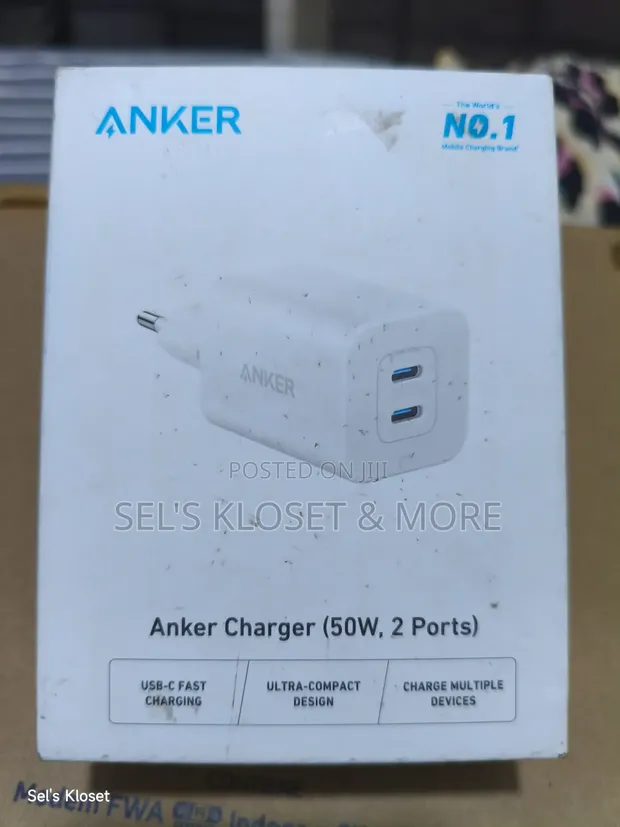 Anker 50W 2-Port USB-C GaN Charger - 1