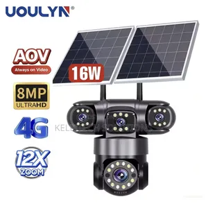 HiEasy 20MP Solar 4G 4-Lens CCTV Camera with Headlight
