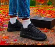Original Alexander McQueen Black Crystal Sneakers - 1