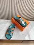 Hermes Kazmir Leather Slippers - 1
