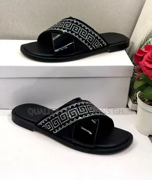 Authentic Versace Leather Slippers